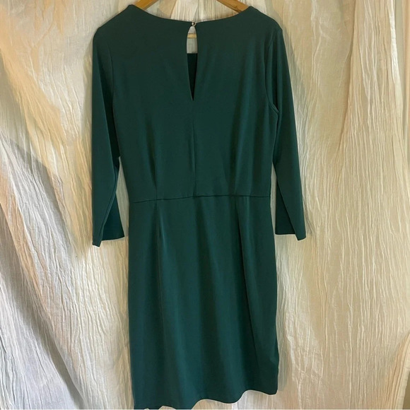 H&M Forest Green Long sleeve Midi Dress - Picture 3 of 10